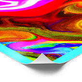 Poster Motif de rafale de couleur (Coin)