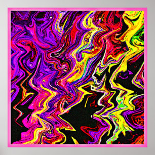 Poster Motif de Rayonnement Vif et Lumineux
