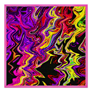 Poster Motif de Rayonnement Vif et Lumineux