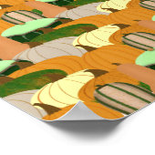 Poster Motif de récolte de courge d'automne (Coin)