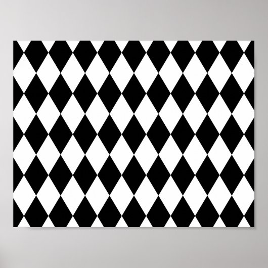 Poster Motif de réglisse noir et blanc (Devant)