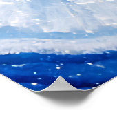 Poster Motif de résine de géode d'or bleu (Coin)