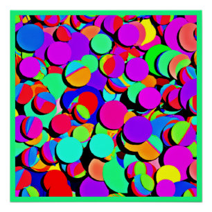 Poster Motif de revival rétro coloré et vibrant