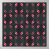 Poster Motif de roses roses (Devant)