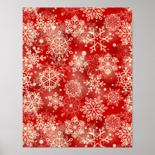 Poster Motif de snowflakes