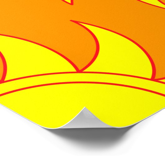 Poster Motif de soleil impeccable. Doodle tiré à la main (Coin)