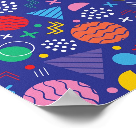 Poster Motif de style Memphis (Coin)