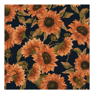 Poster Motif de surface floral - Décor tropical de mode