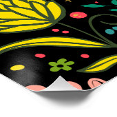 Poster Motif de surface Florale - Papier peint Fleurs Des (Coin)