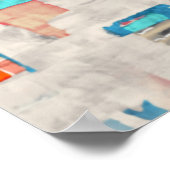 Poster Motif de texture numérique aquarelle (Coin)