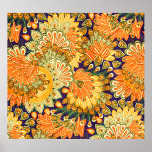 Poster motif de tissu vintage : texture de gros plan.