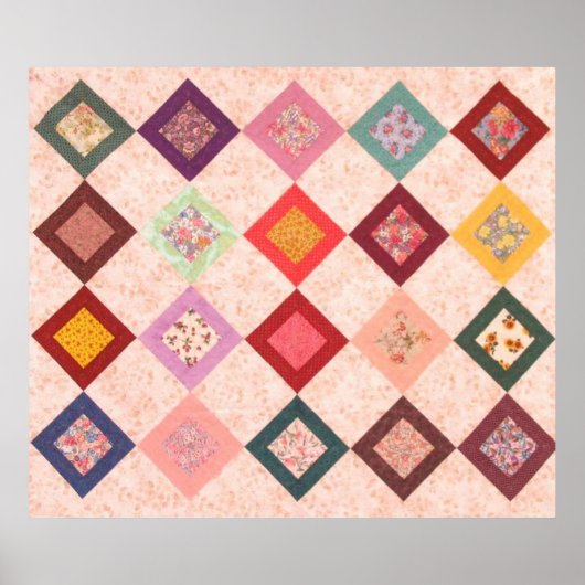 Poster Motif de tissus colorés (Devant)