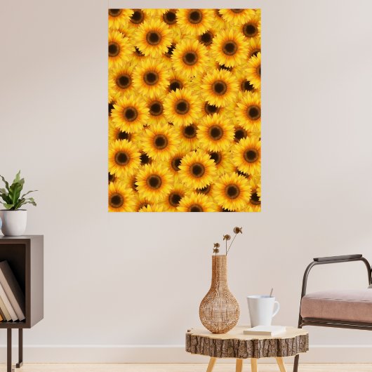 Poster Motif de tournesol, beauté jaune, (Salon 3)