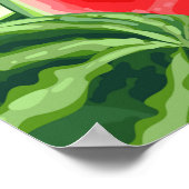 Poster Motif de tranches de pastèque vibrantes d'été (Coin)