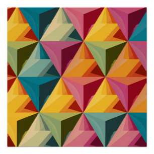Poster Motif de triangle géométrique gras