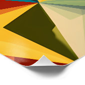 Poster Motif de triangle géométrique gras  (Coin)