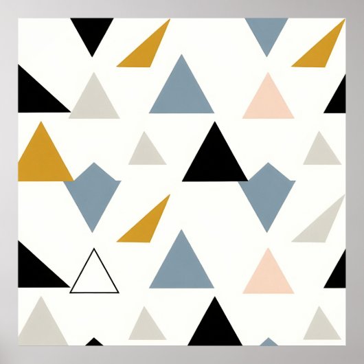 Poster Motif de triangles géométriques modernes (Devant)