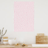 Poster Motif de Turing rose et blanc (Cuisine)