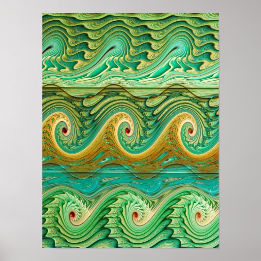 Poster Motif de vague (Devant)