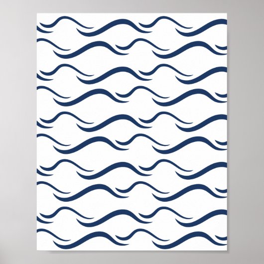 Poster Motif de vague sans couture (Devant)