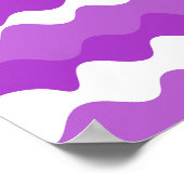 Poster Motif de vagues horizontales violet et blanc (Coin)