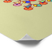 Poster motif de vélo coloré (Coin)