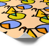 Poster motif de vélos heureux (Coin)