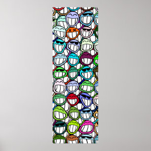 Poster Motif de visages