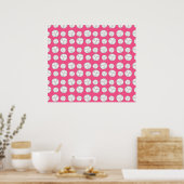 Poster Motif de volley-ball rose (Cuisine)