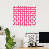 Poster Motif de volley-ball rose (Bureau à domicile)