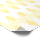 Poster Motif de Zigzag Jaune crémeux aux formes diamant. (Coin)