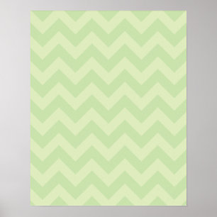 Poster Motif de zigzag vert