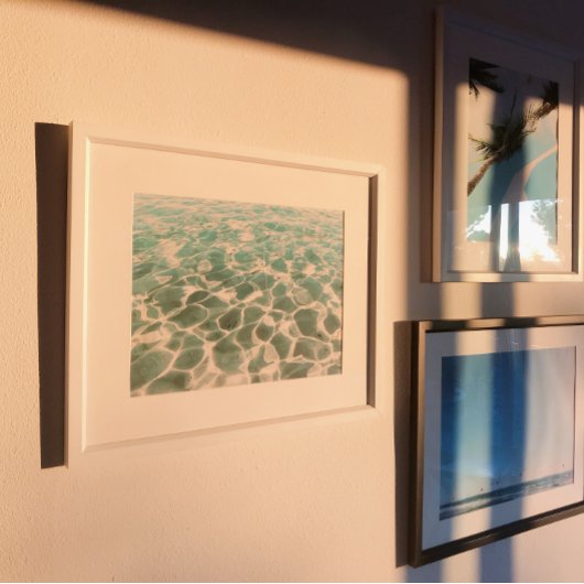 Poster Motif d'eau des Caraïbes et photographie de la tex