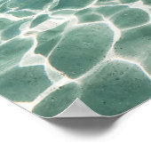 Poster Motif d'eau des Caraïbes et photographie de la tex (Coin)