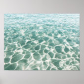 Poster Motif d'eau des Caraïbes et photographie de la tex (Devant)