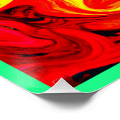 Poster Motif d'éclatement de couleur énergétique (Coin)