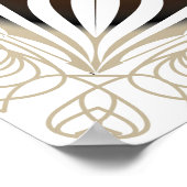 Poster Motif décoratif de motif baroque brun avec Flo (Coin)