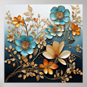 Poster Motif décoratif en porcelaine (Devant)