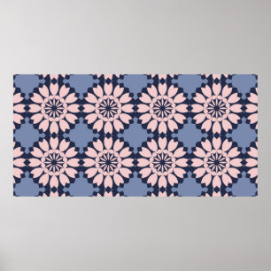 Poster Motif décoratif sans soudure de différentes géomét