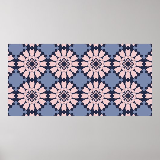 Poster Motif décoratif sans soudure de différentes géomét (Devant)