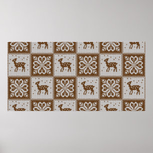 Poster Motif décoratif vintage hiver confit