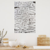 Poster Motif d'écorce de bouleau (Cuisine)
