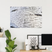 Poster Motif d'écorce de bouleau (Bureau à domicile)