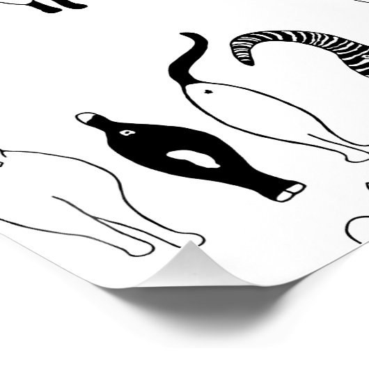 Poster Motif des boutons de chat (Coin)