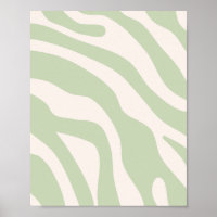 Motif des lignes Pastel Green Retro