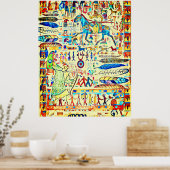 Poster Motif des plumes et des guerriers (Cuisine)