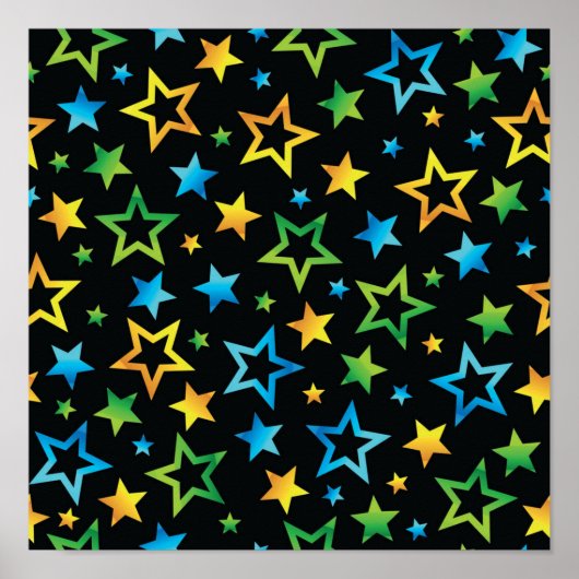 Poster Motif d'étoiles (Devant)