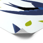 Poster Motif d'hirondelle (Coin)