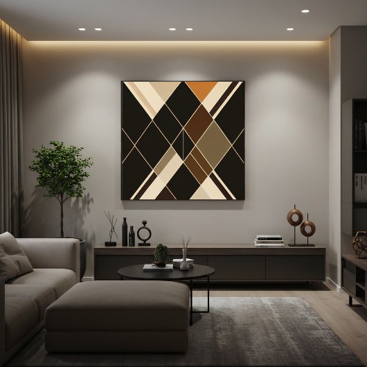 Poster Motif Diamant Classique