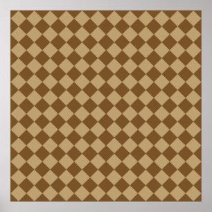 Poster Motif diamant combiné Brown par STaylor